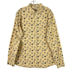 Free Nature Men's Large Wheat Chambray Long Sleeve Button Down Shirt